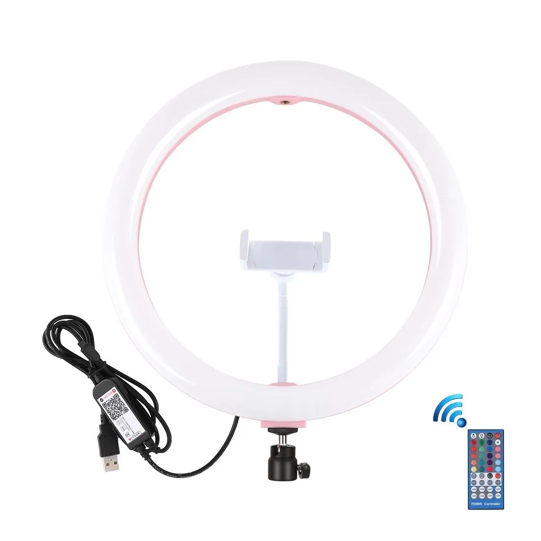 11.8" Dual-Temp LED Ring Light with Tripod & Remote | Black