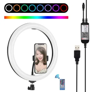 11.8" Dual-Temp LED Ring Light with Tripod & Remote | Black