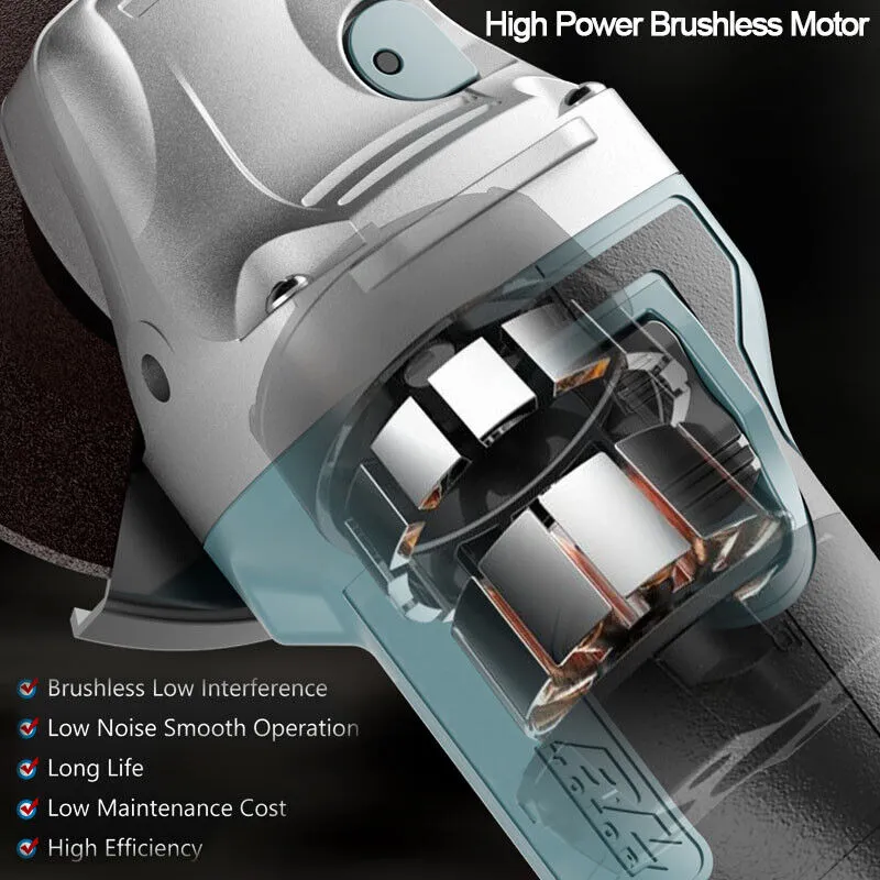 125mm Brushless Angle Grinder Polisher for Makita 18V Battery