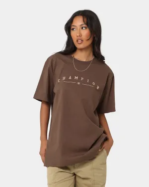 Champion Women's Heritage Double Collar T-Shirt Espresso Martini