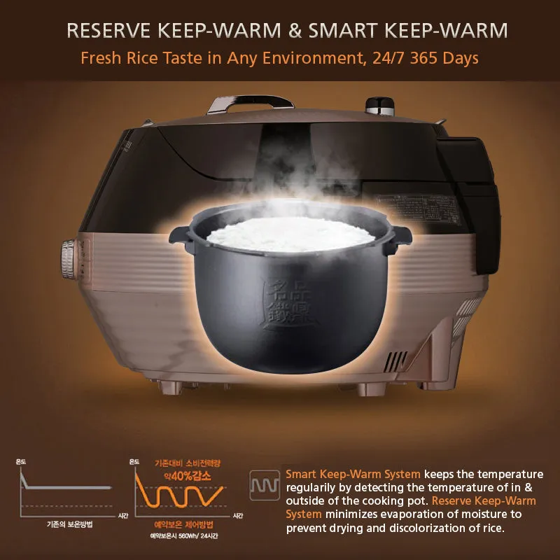 Cuchen Cast Iron Pot Pressure Rice Cooker 6 Cup & 10 Cup Rose Gold | CJS-FD0600RV CJS-FD1000RV