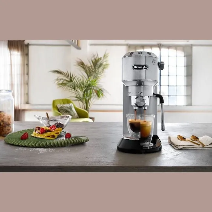 DeLonghi EC885.M Dedica Arte Manual Espresso Coffee Machine Metal