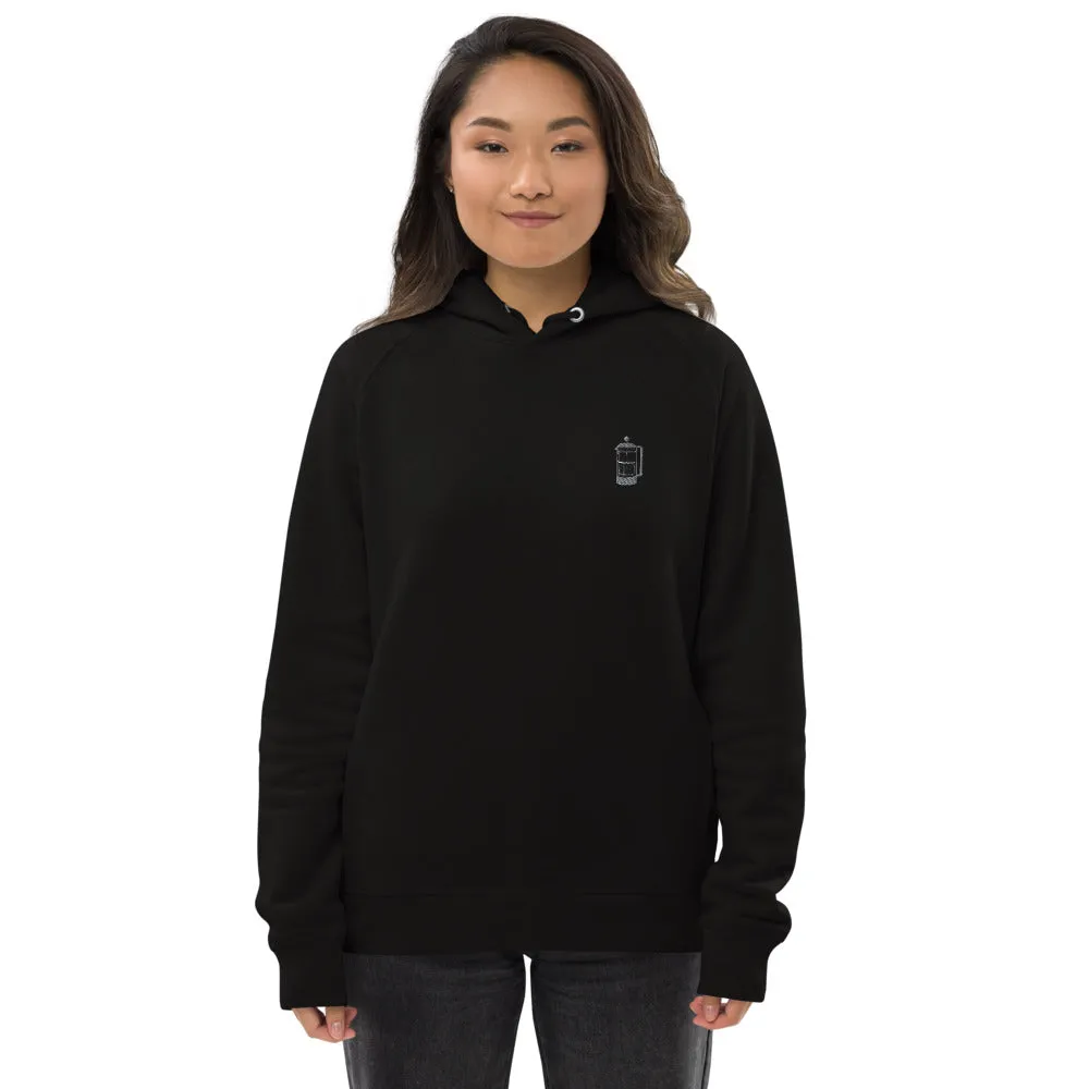 French Press | Bestickter Bio Baumwoll Frauen Hoodie