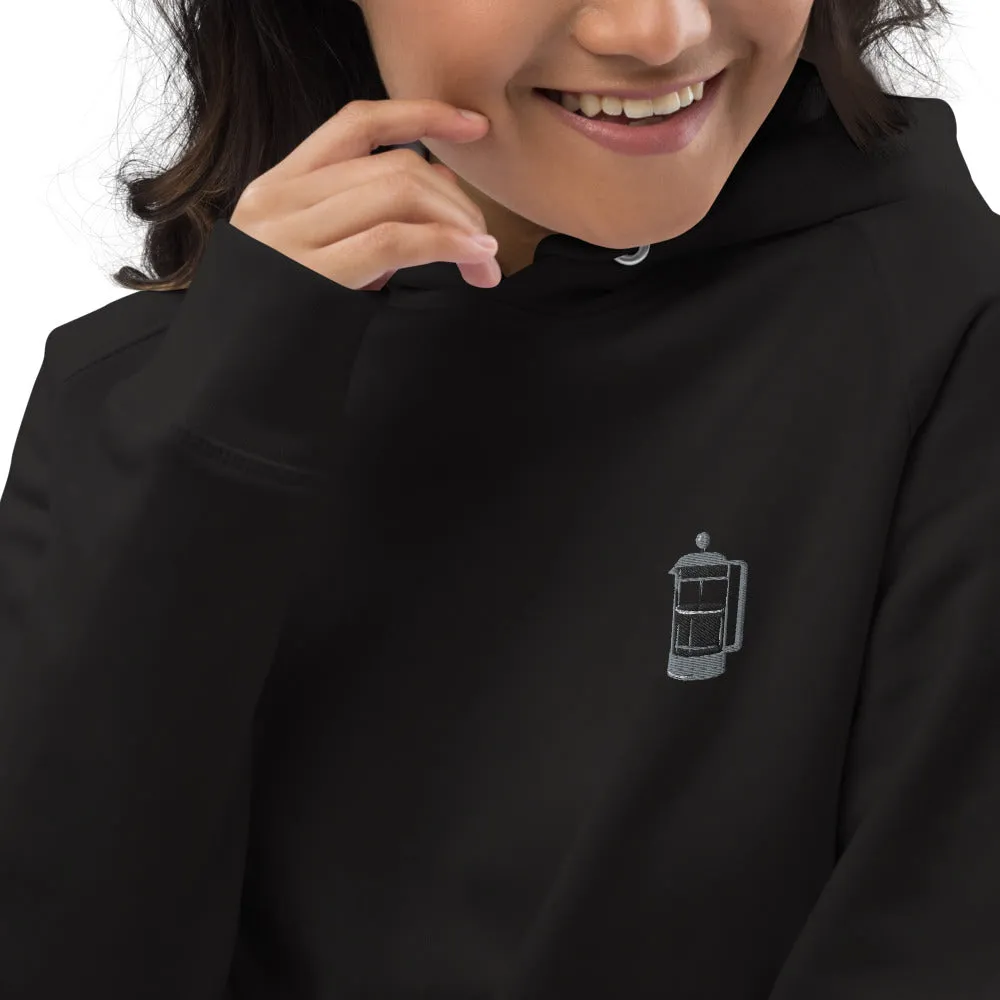 French Press | Bestickter Bio Baumwoll Frauen Hoodie