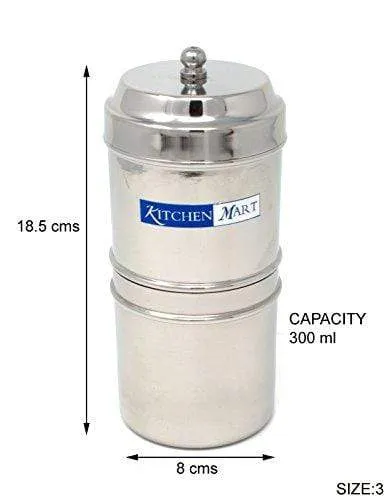 Kitchen Mart Stainless Steel with 4 Cups Capacity Coffee Filter (Silver)