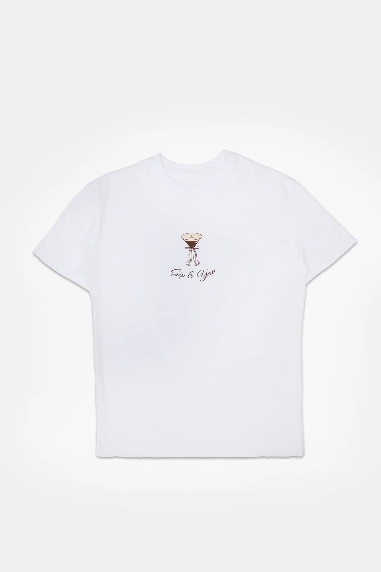 Womens Sip & Yap Graphic Boyfriend Tee